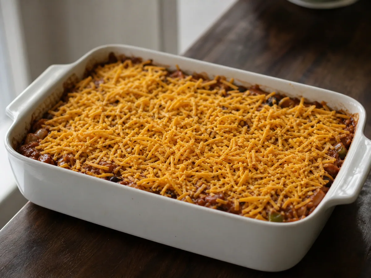 Thick barbecue pulled pork filling leaving a brief spoon trail in the skillet
