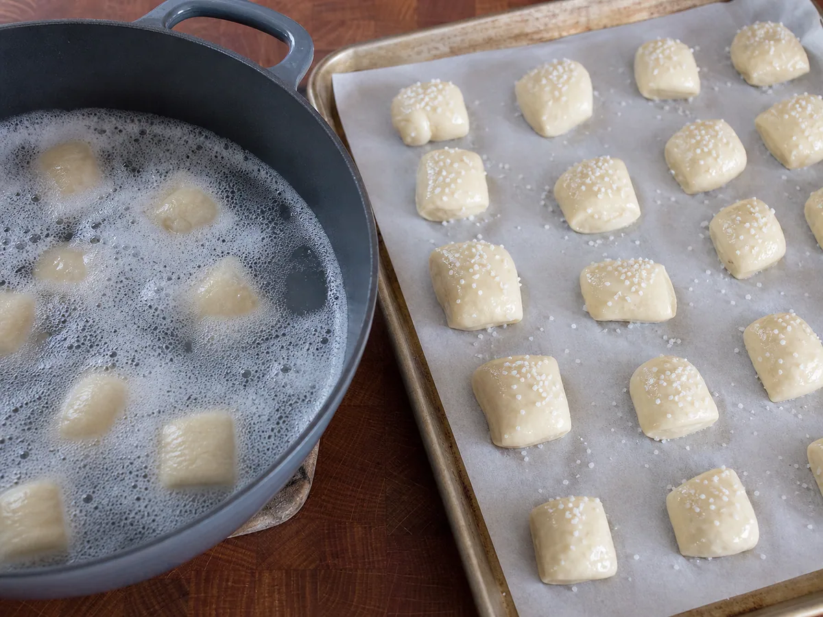Dip and salt the bites during preparation