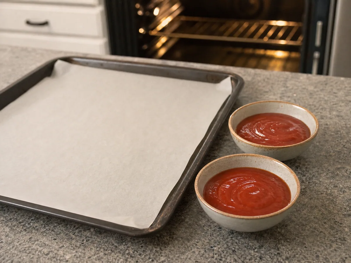 Preparación del horno y del glaseado
