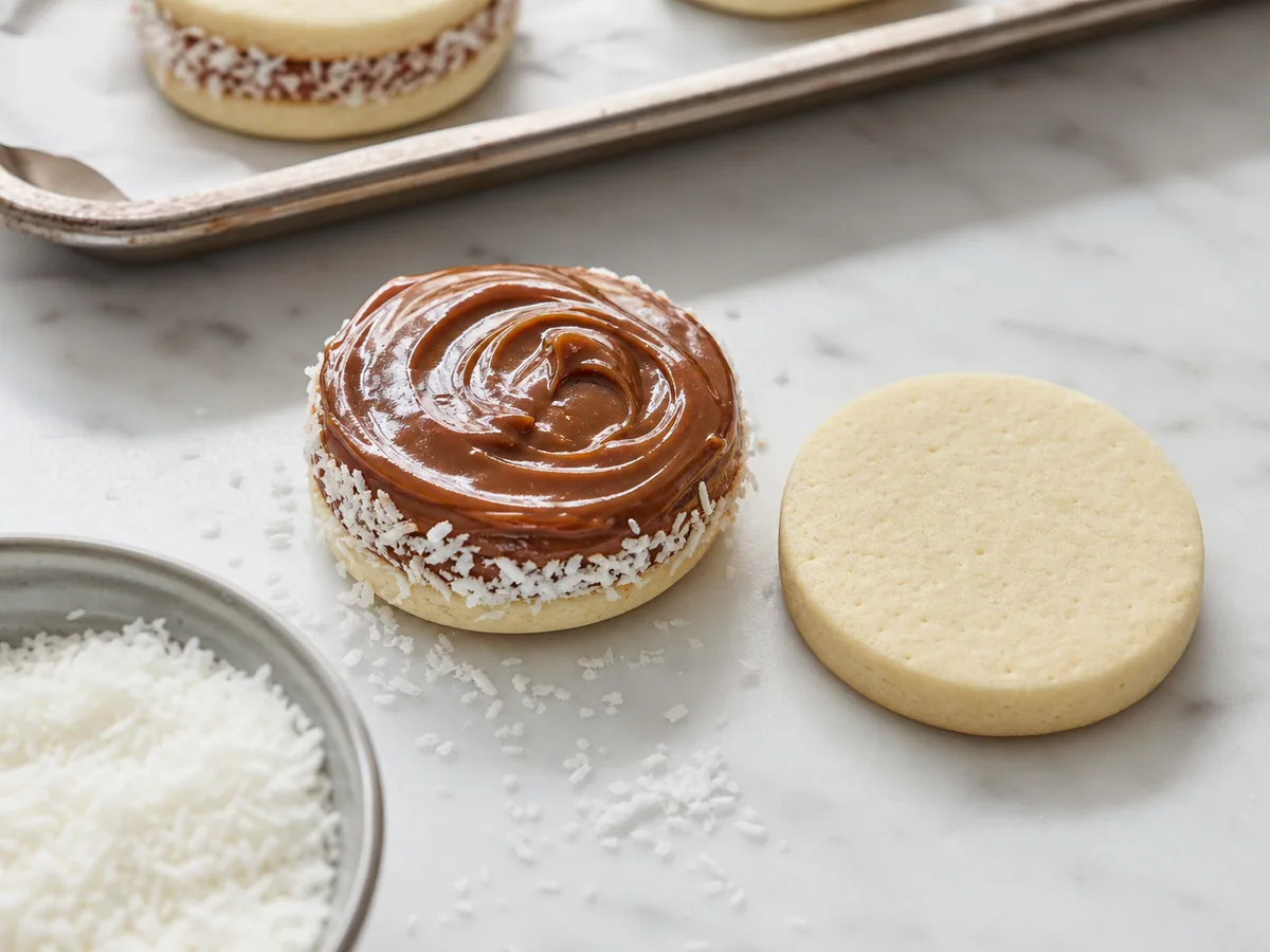 Fill and finish the alfajores during preparation