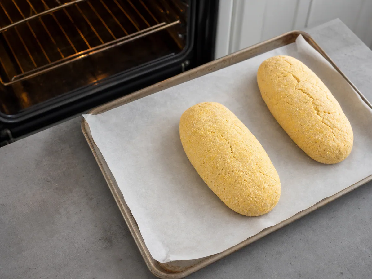 Prepare the oven and baking sheet during preparation