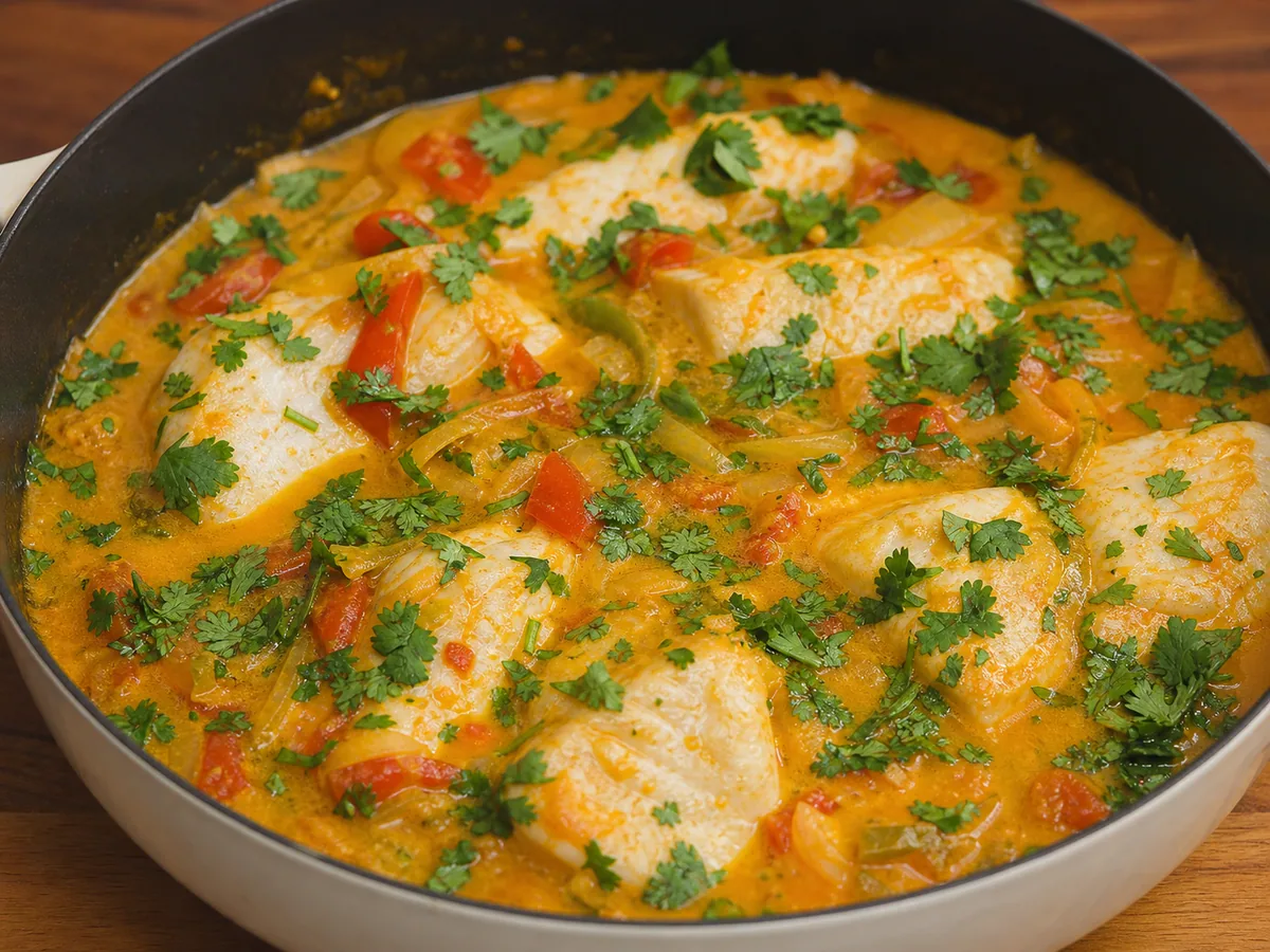 Finish with cilantro and serve during preparation