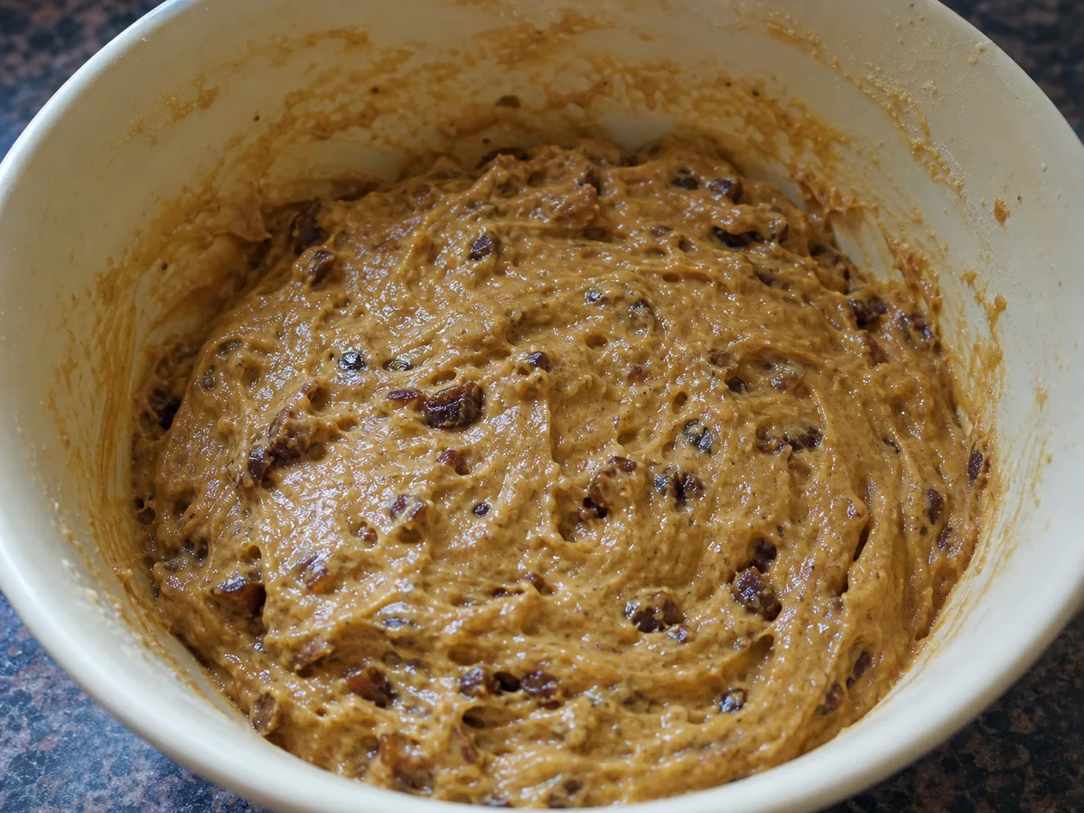 Mix the date sponge during preparation