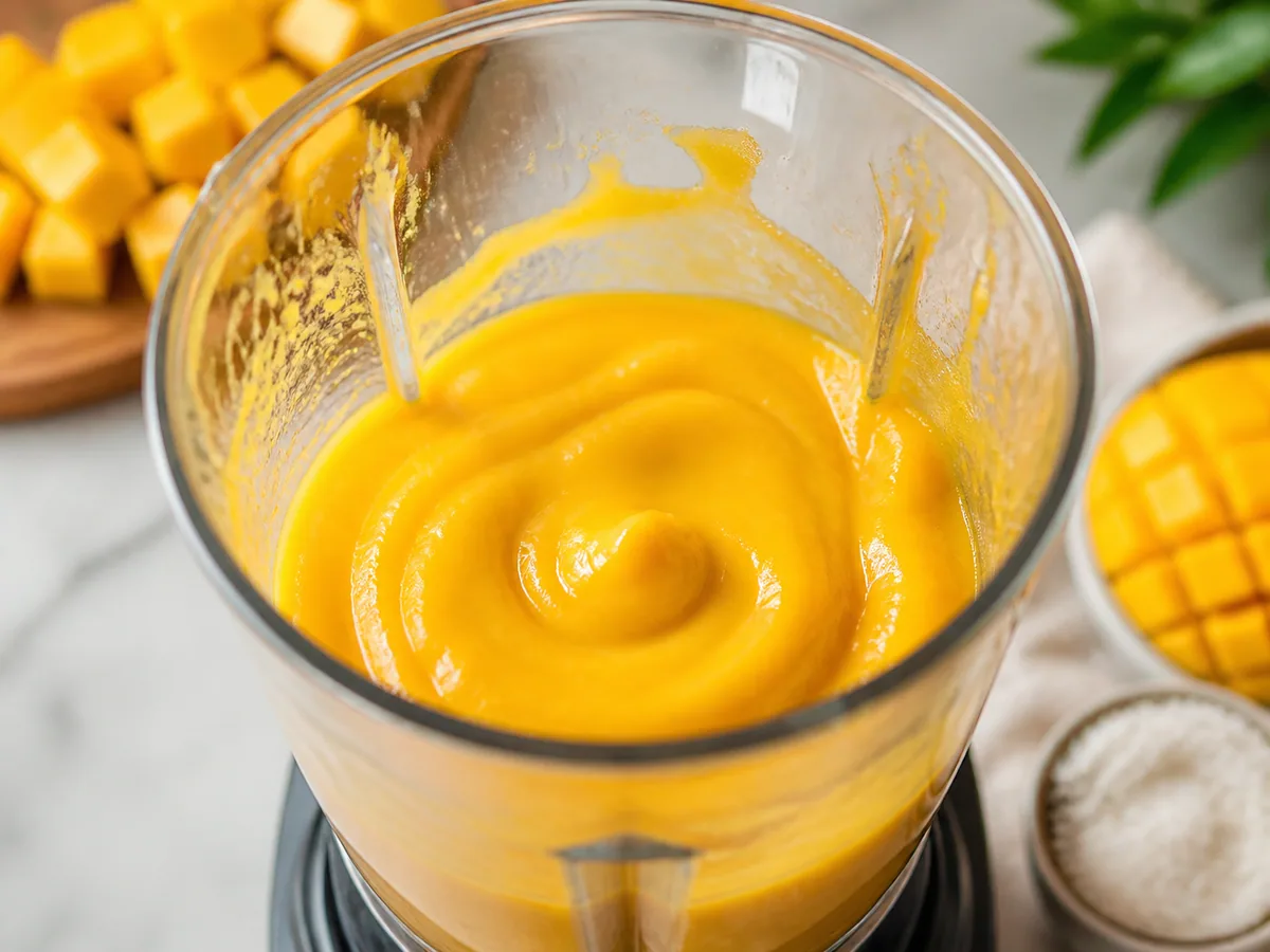 Make the mango layer during preparation