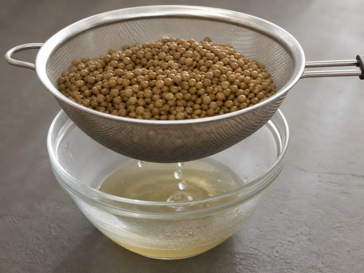 Ethiopian Azifa Lentil Salad: Drain and cool the lentils