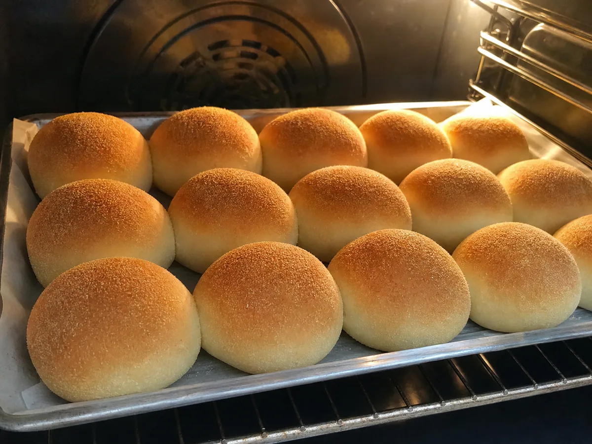 Filipino Pandesal: Bake until softly golden