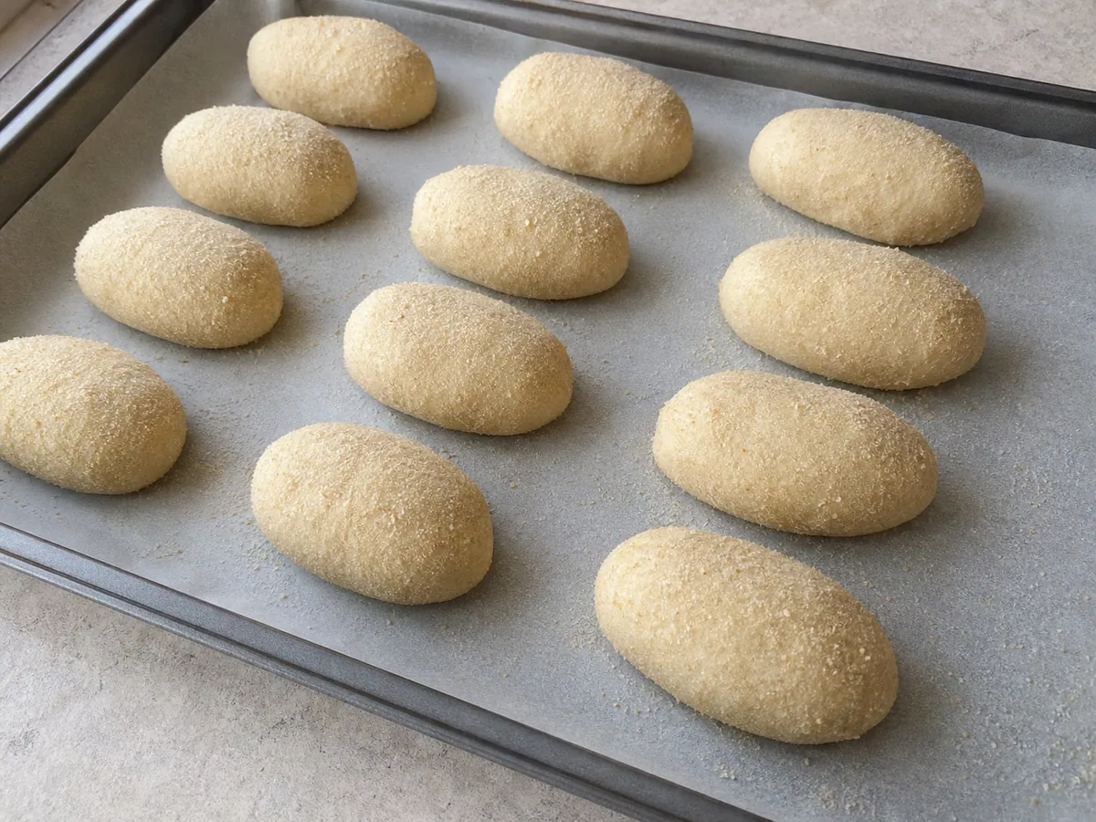 Filipino Pandesal: Portion, shape, and coat the rolls