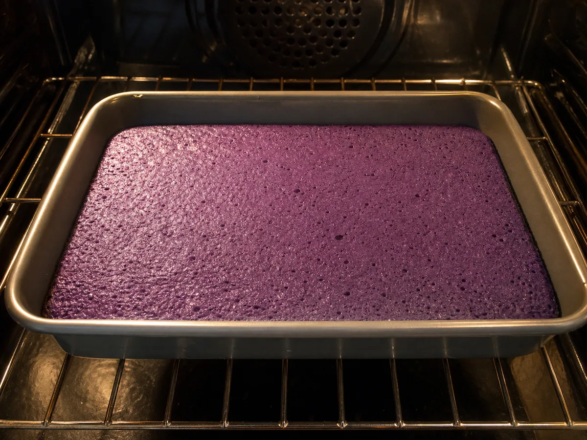 Pastel filipino de yuca y ube: hornea la base de yuca