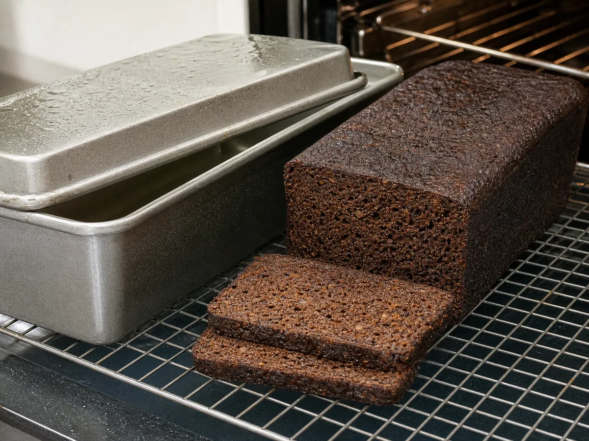 German Pumpernickel: Cool and set the crumb