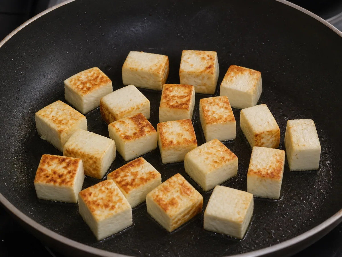 Brown the paneer during preparation
