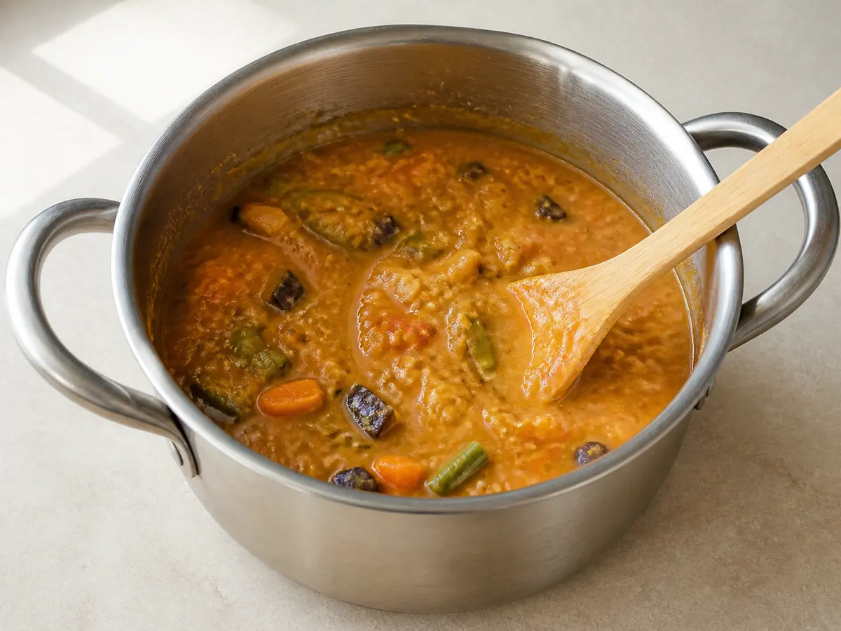 Finish the sambar
