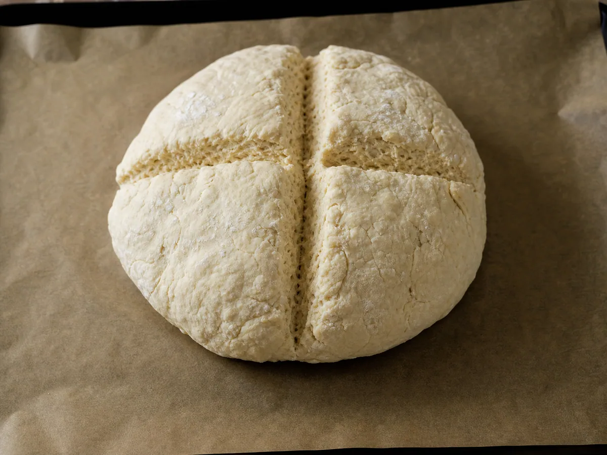 Shape and score the loaf for Irish soda bread