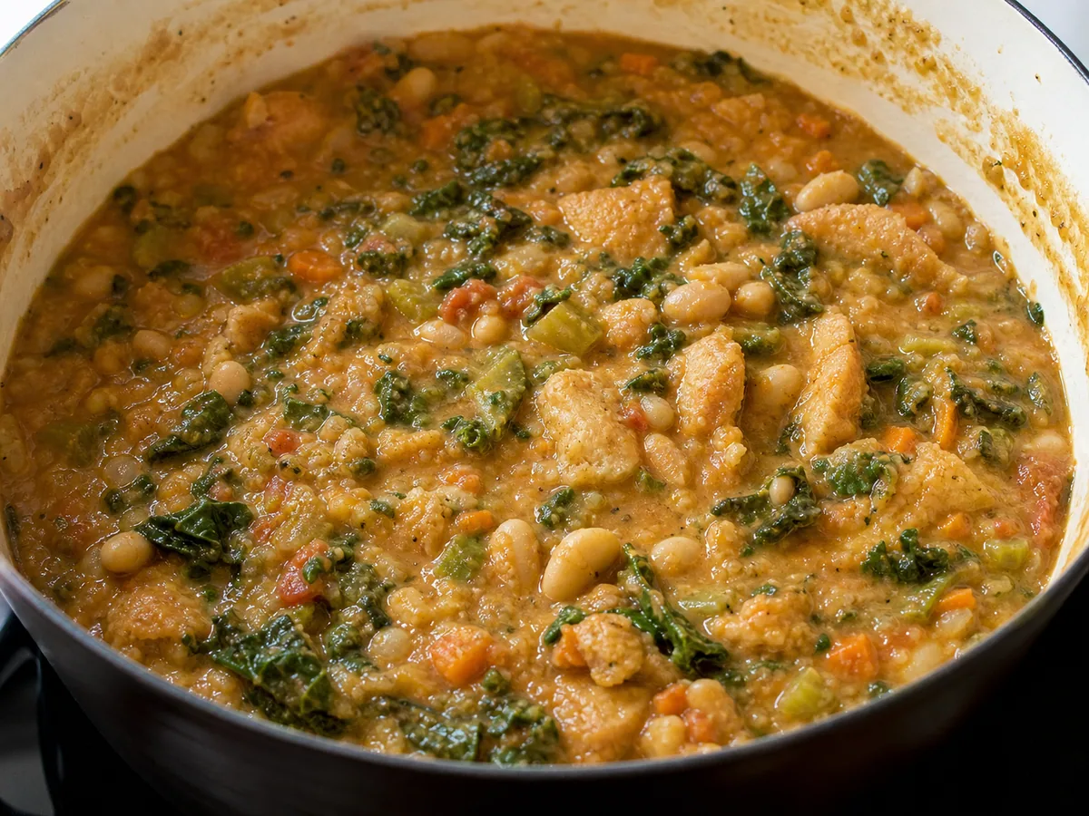Thicken the soup with bread during preparation