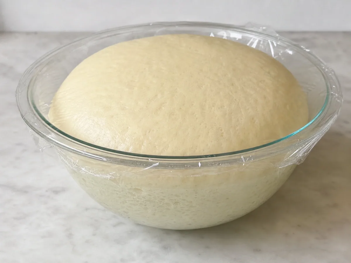 Let the dough rise during preparation