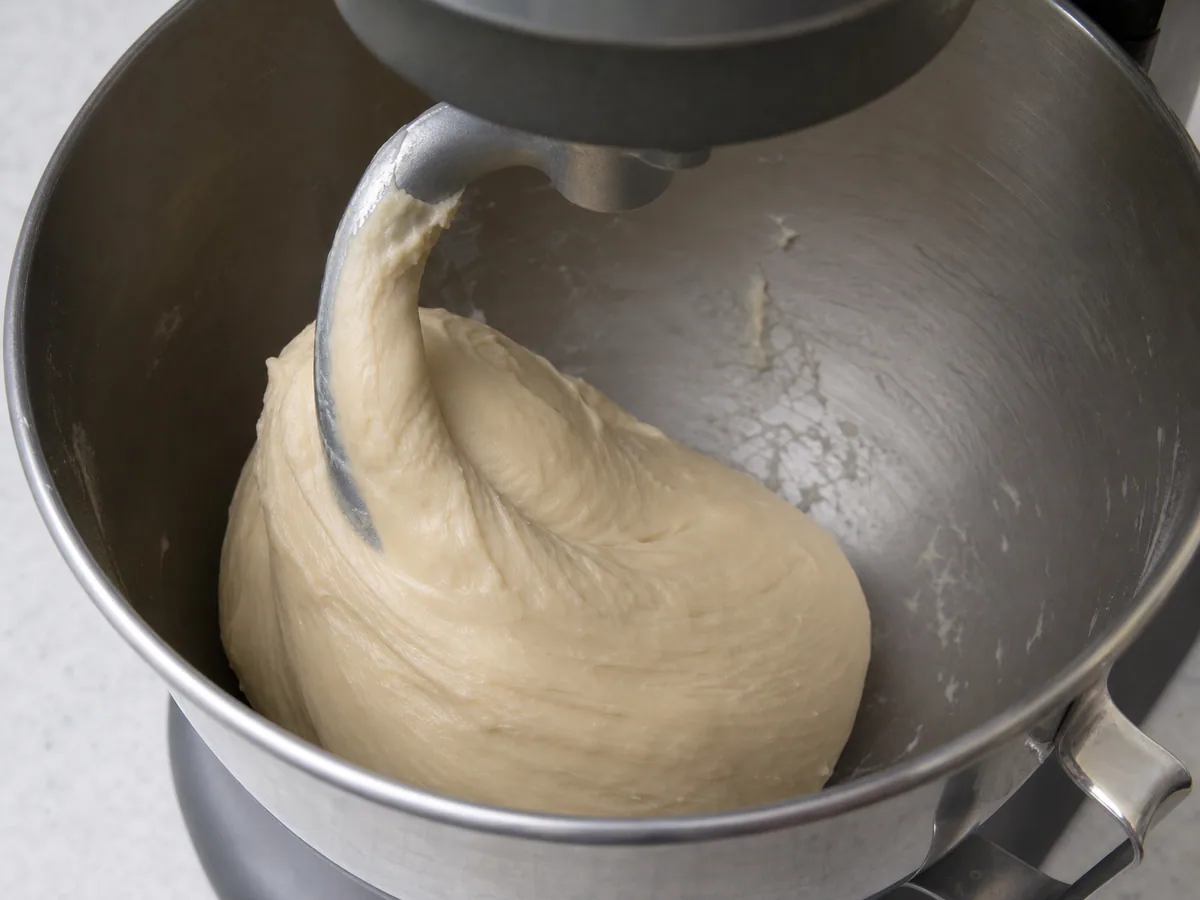 Mix and knead the enriched dough during preparation