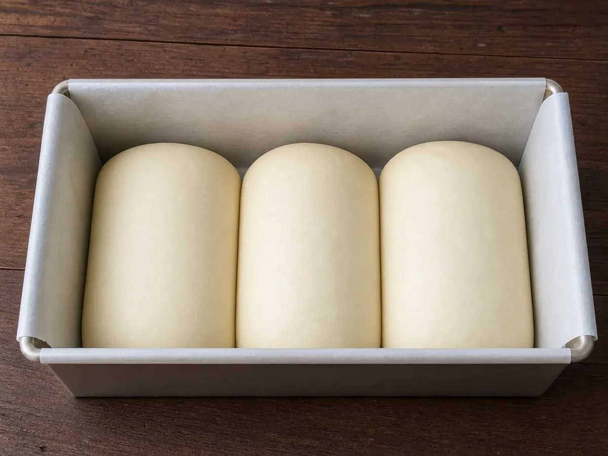 Shape the three-part loaf during preparation