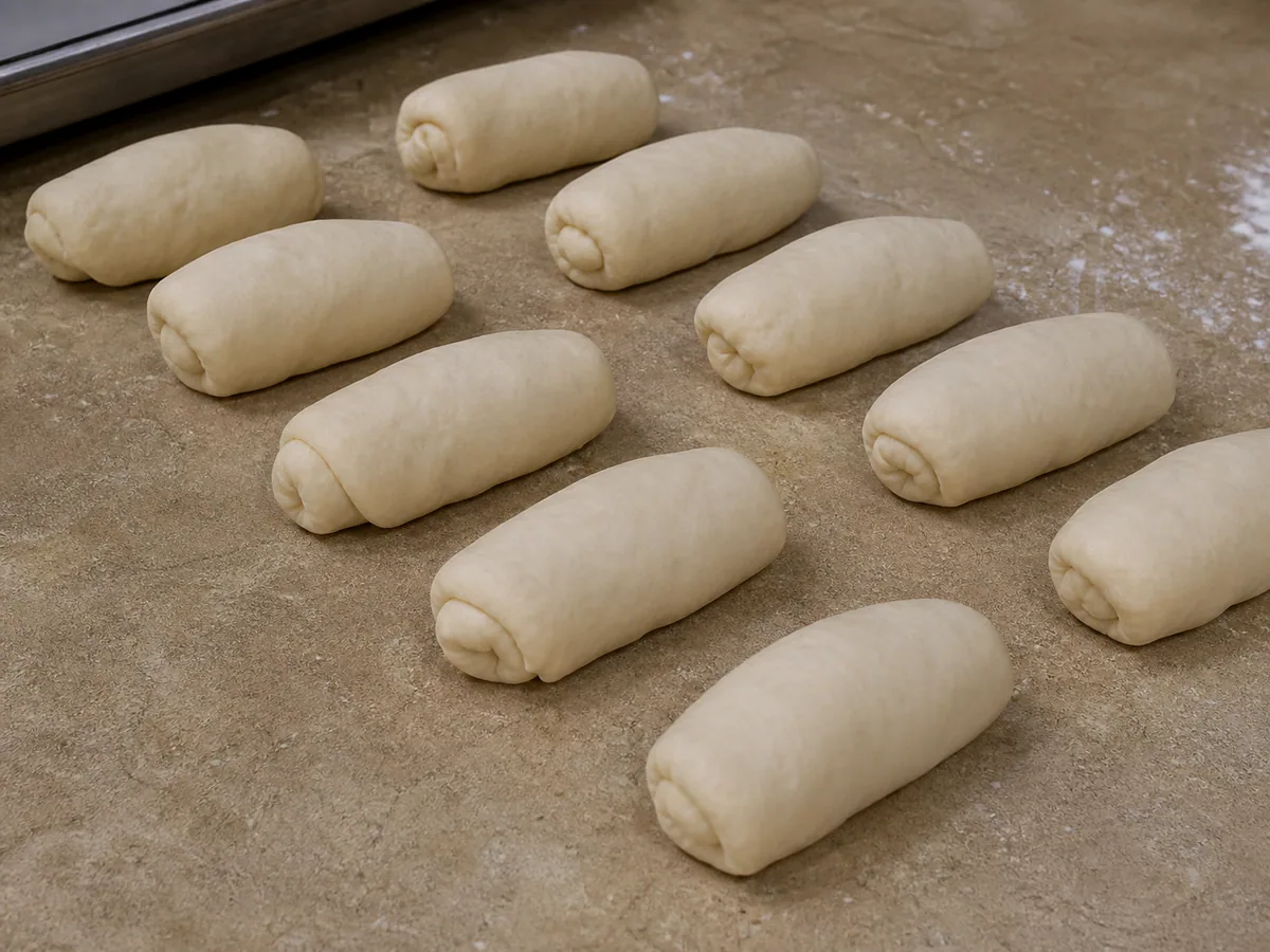 Divide and preshape the rolls during preparation
