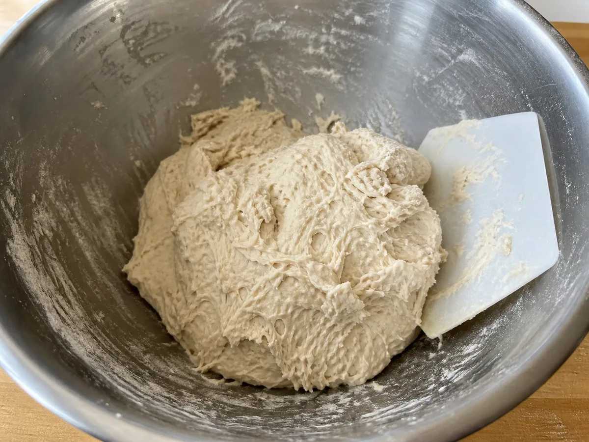 Mix and hydrate the dough during preparation