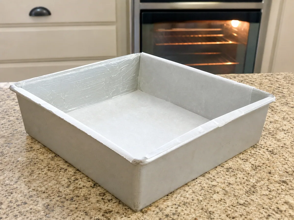 Preparando a forma e o forno