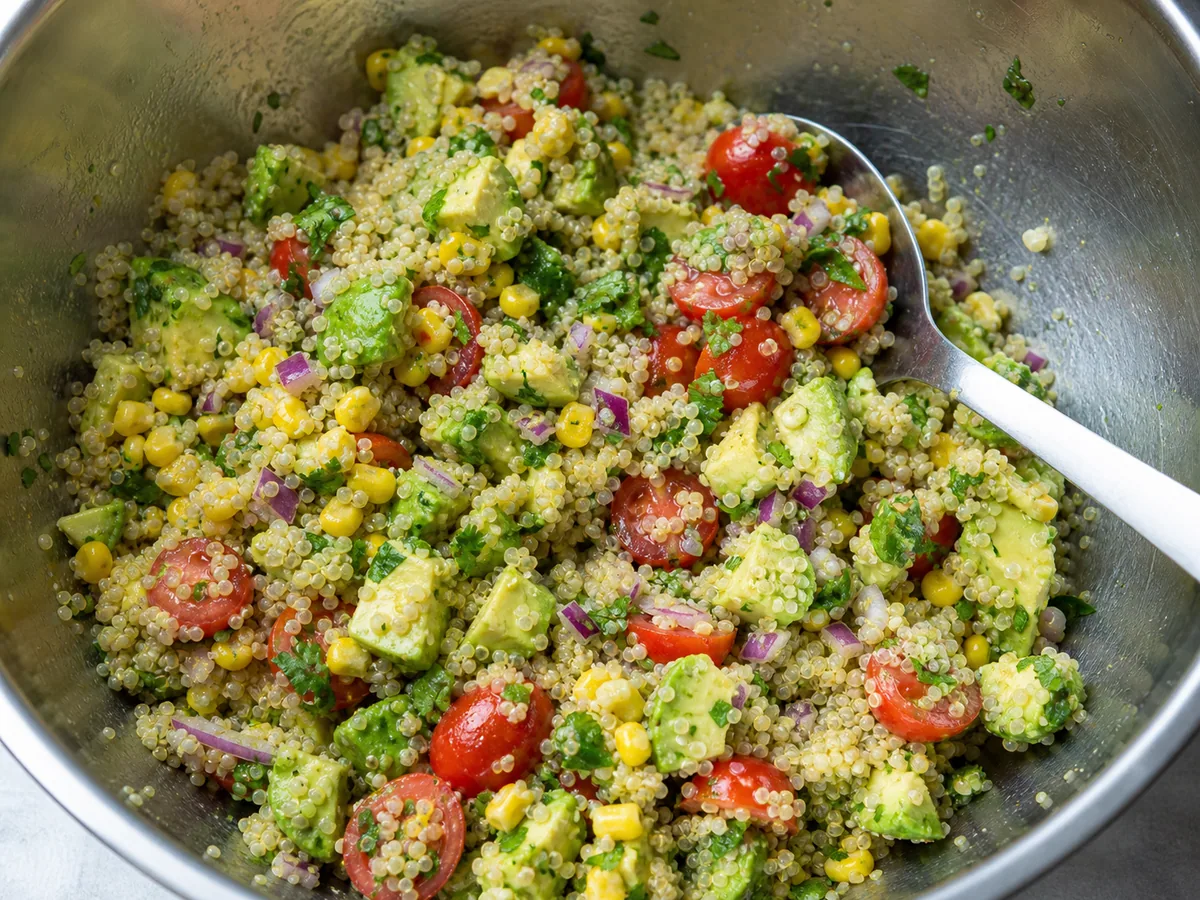Toss and finish the salad during preparation