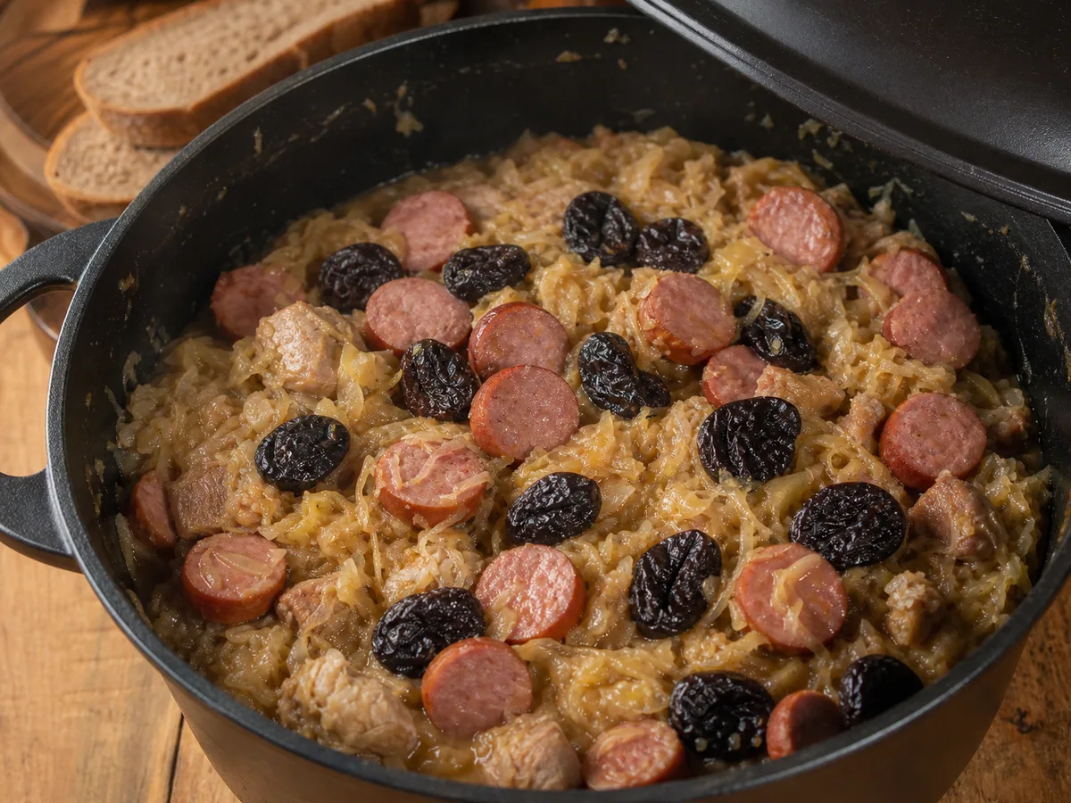 Add the sausage and finish the stew during preparation