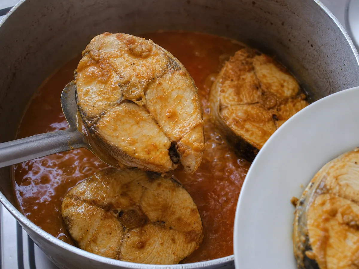 Cozimento seguro do peixe