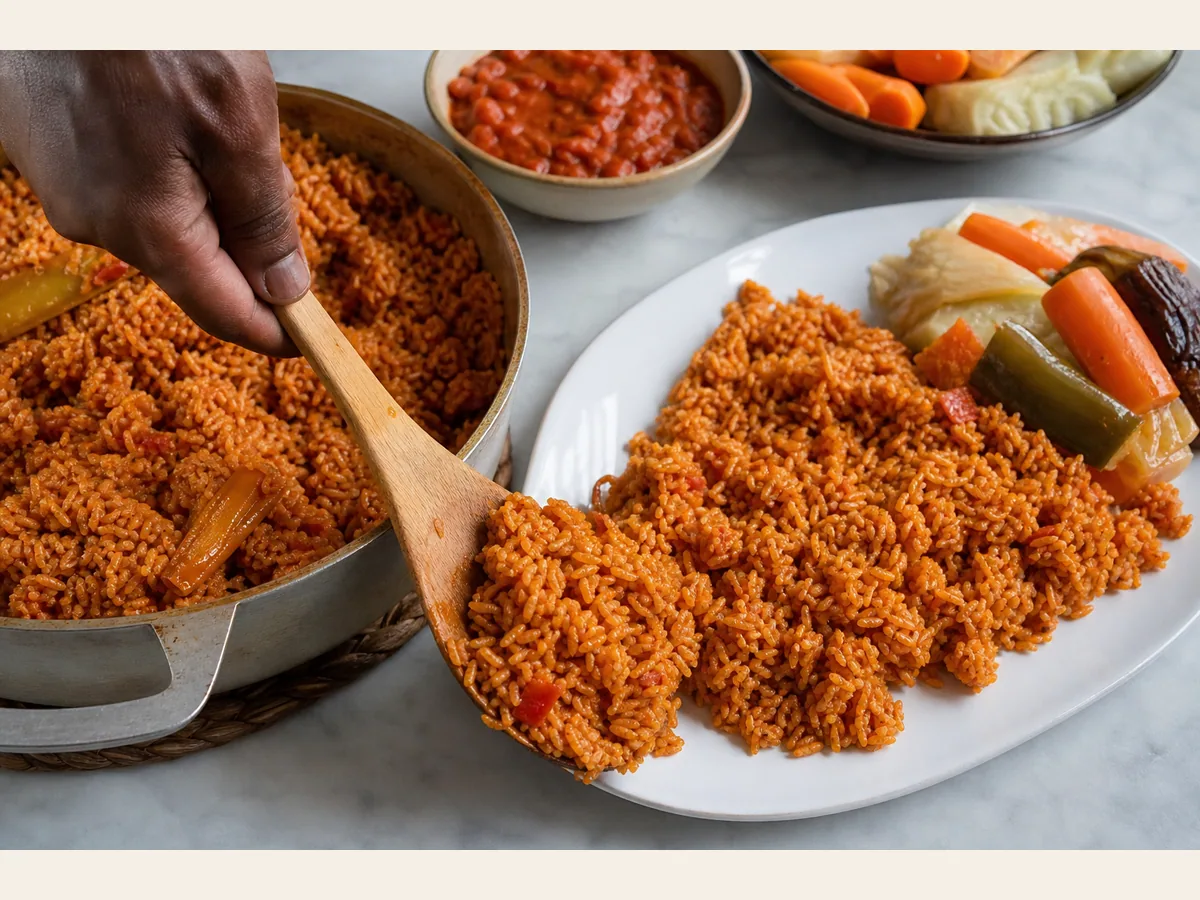 Descanso do arroz e montagem da travessa