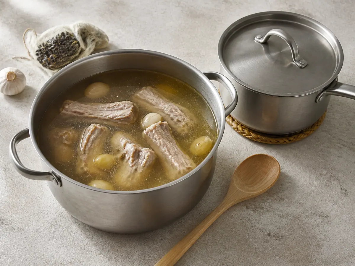 Rest the rice and season the soup
