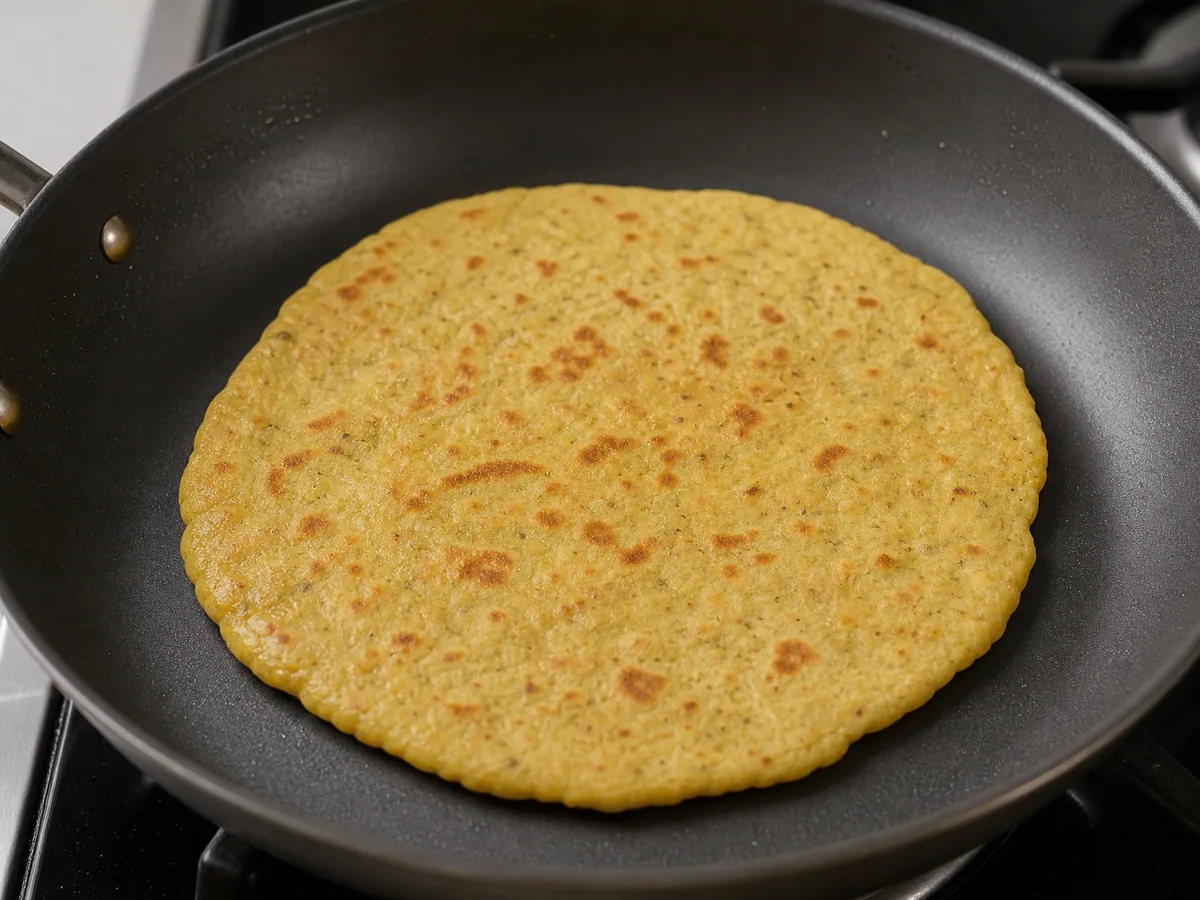 Cook the flatbreads during preparation