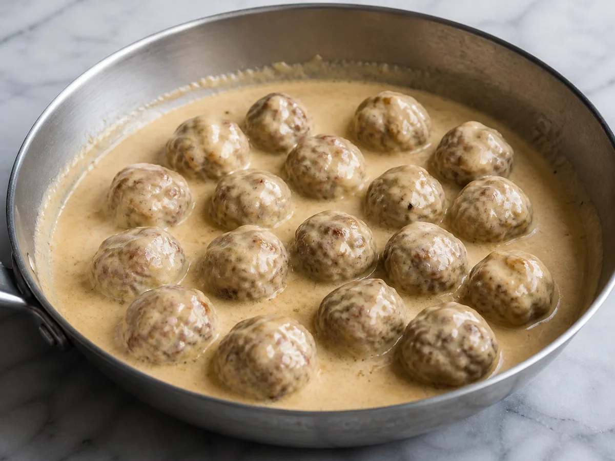 Coat the meatballs and serve during preparation