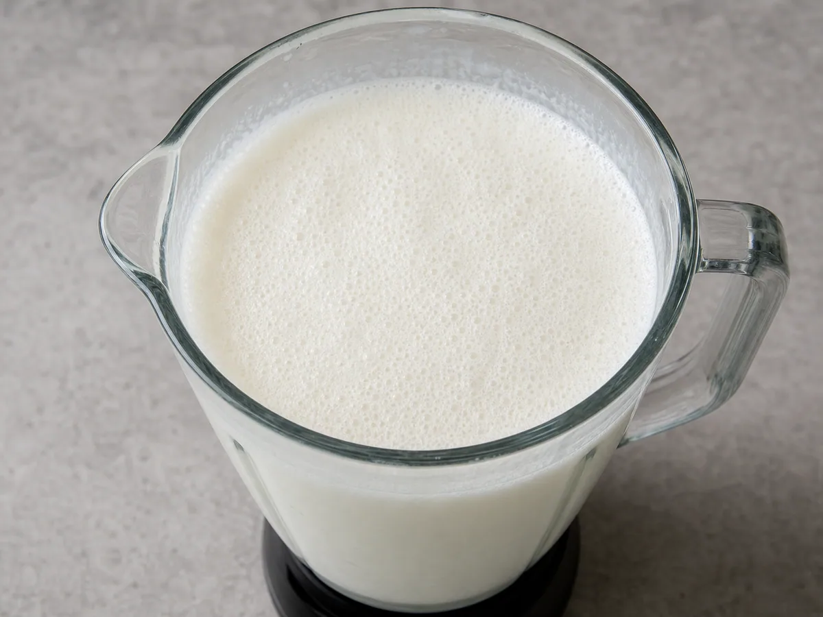 Blend until smooth and foamy during preparation
