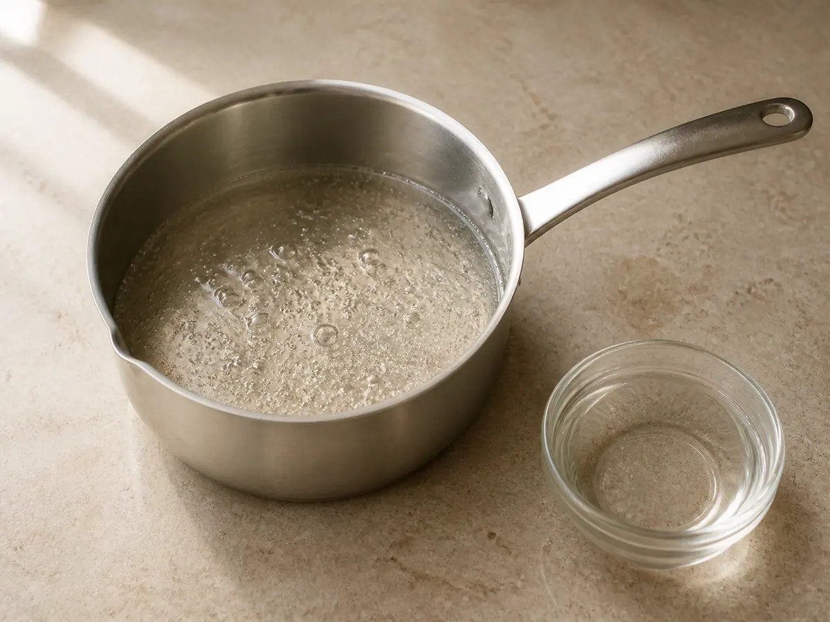 Make and cool the syrup