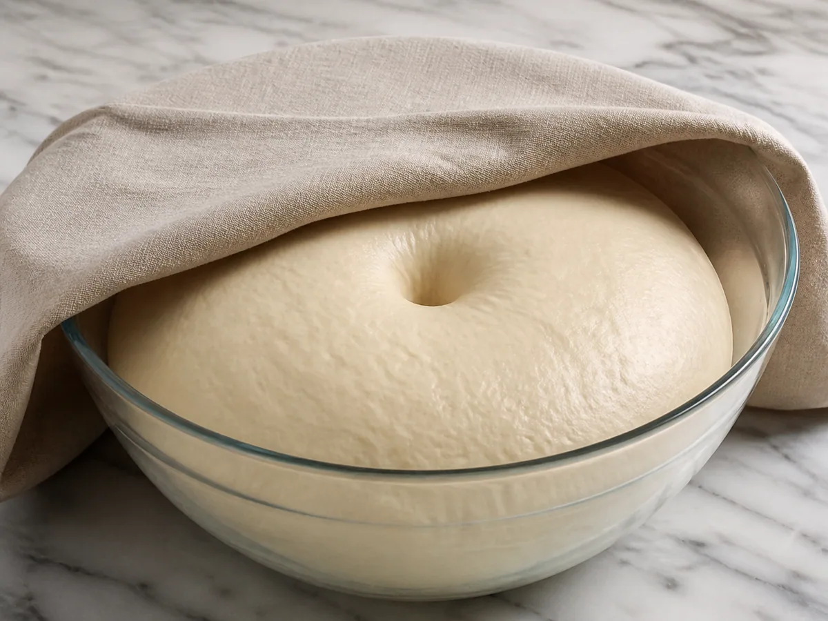 Let the dough rise during preparation
