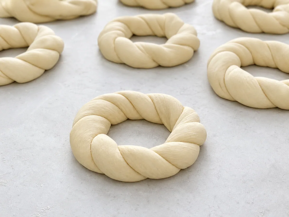Shape the twisted rings during preparation