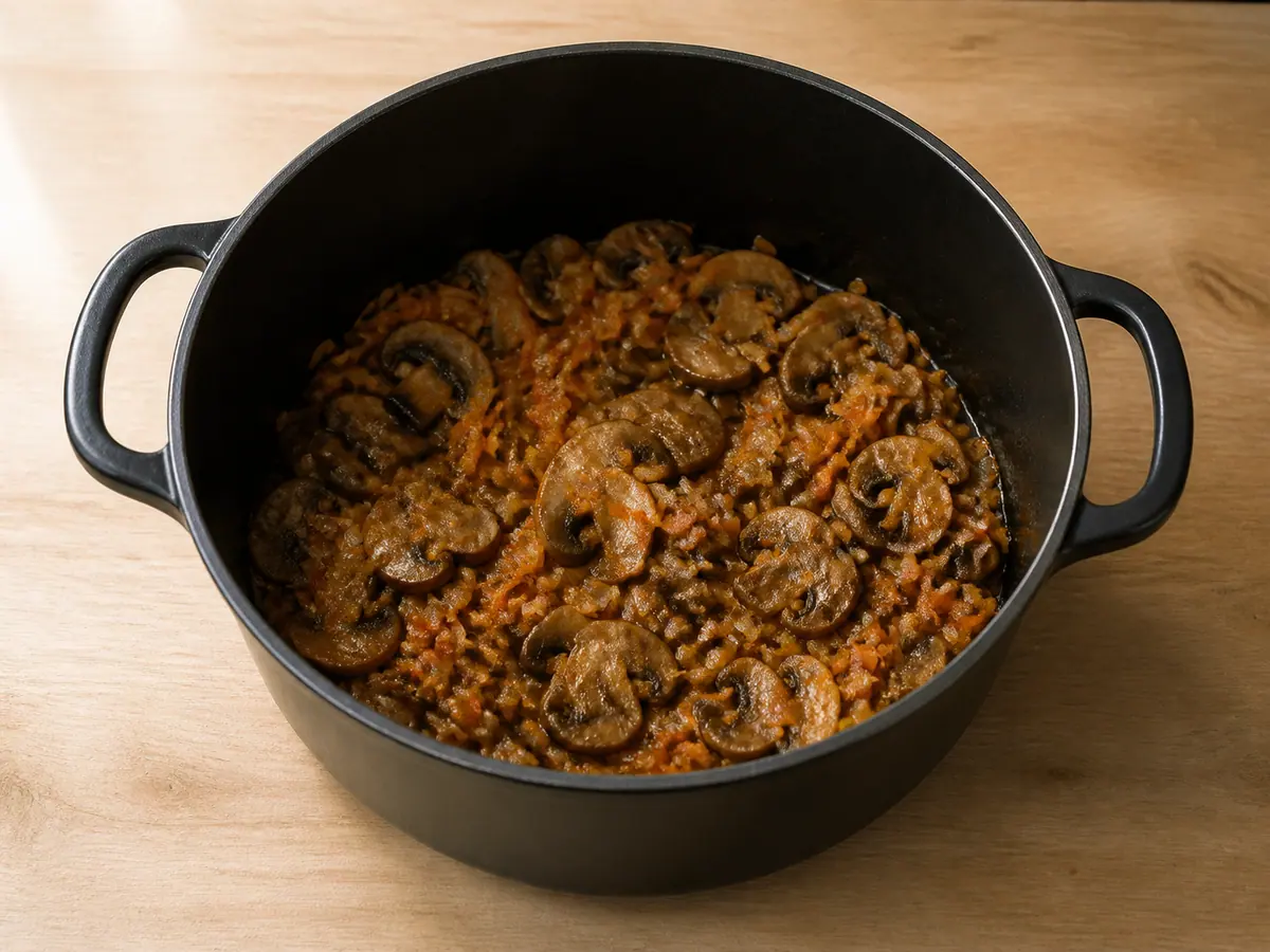 Brown the vegetables