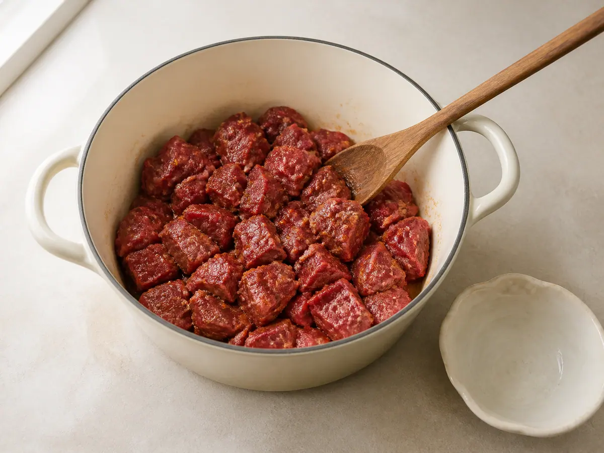 Season the beef