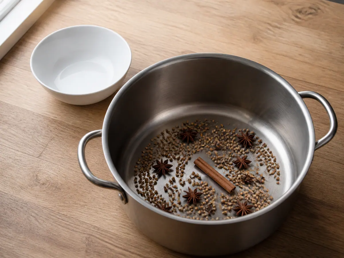 Toast the whole spices