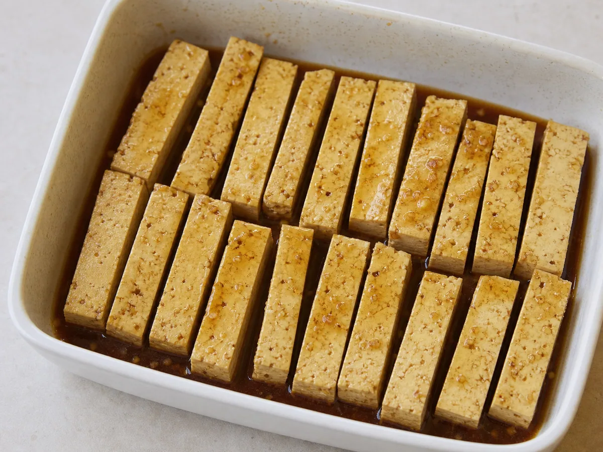 Season the tofu during preparation