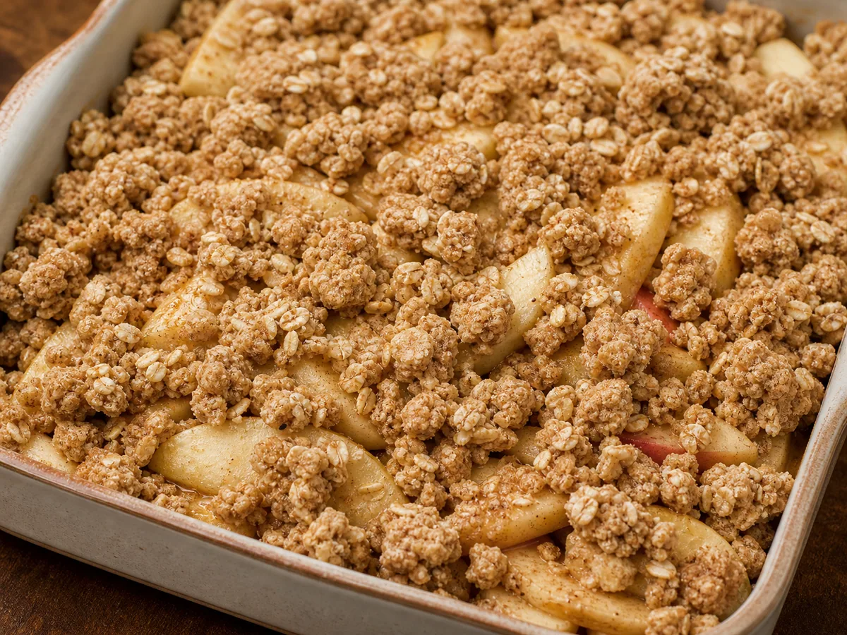 Build the oat topping during preparation
